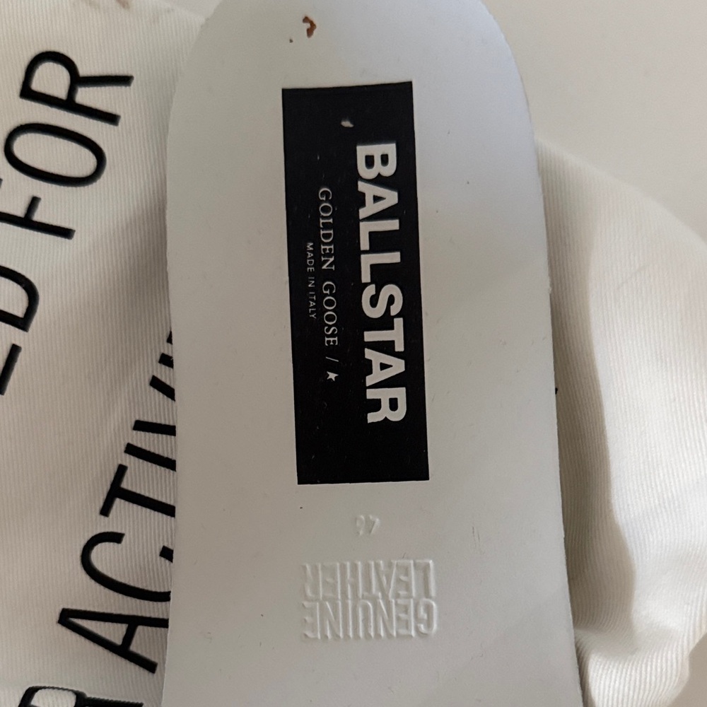 Golden Goose White and Navy Sneakers - Picture 2 of 6